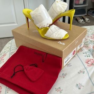 Brand new Louboutin‘s never been worn, dust bags and heel taps included